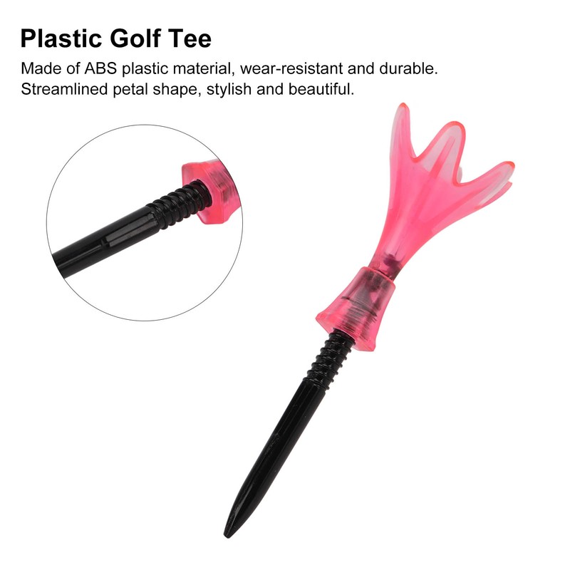 10pcs Plastic Golf Tee Ball Holder Adjustable Height Stable Practice