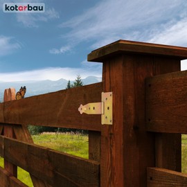 KOTARBAU Cross Hinge 150 mm Pack of 2 Shutter Hinge Door Hinge Throw Hinge Construction Fittings Garden Gate Latch Galvanised Gold