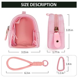 Hmelna Ultimate Travel Accessories for Organizing Data Cables, Earphone, Chargers, Keys, Earbud Case, Blind Box & Travel Bag Set: Surprise Cosmetic Organizer with Clear PVC Toiletry Bags, Pink