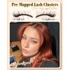 Brown Lash Clusters Pre-Mapped Eyelash Clusters Cat Eye Cluster Eyelash