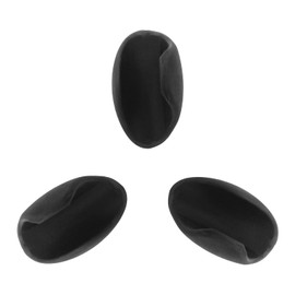 Bonsicoky 3Pcs Black Flute Thumb Rest Cushion, Soft Silicone Finger Cover for Flute Wind Instrument