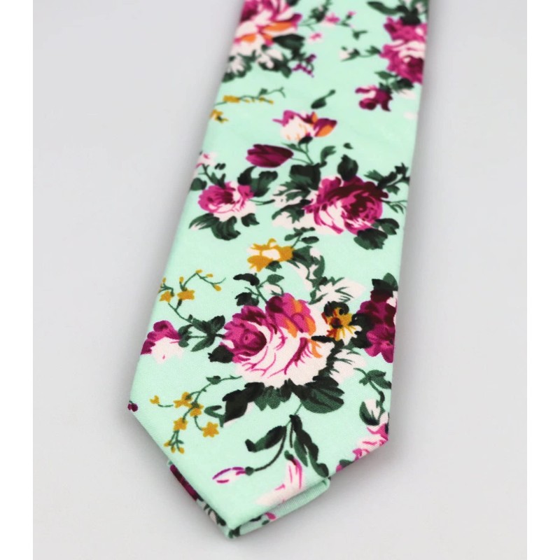 Elfeves - Corbata delgada de algodón y lino para hombre,