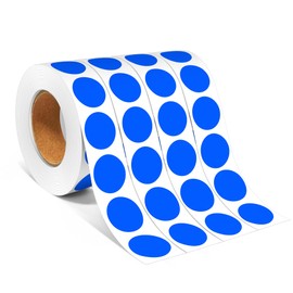 3/4" Colored Dot Stickers Round Labels, 4 Rolls 4000PCS Circle Stickers, 10 Color-Coded Sticker Labels for Kids Classroom, Office, Family (Blue)