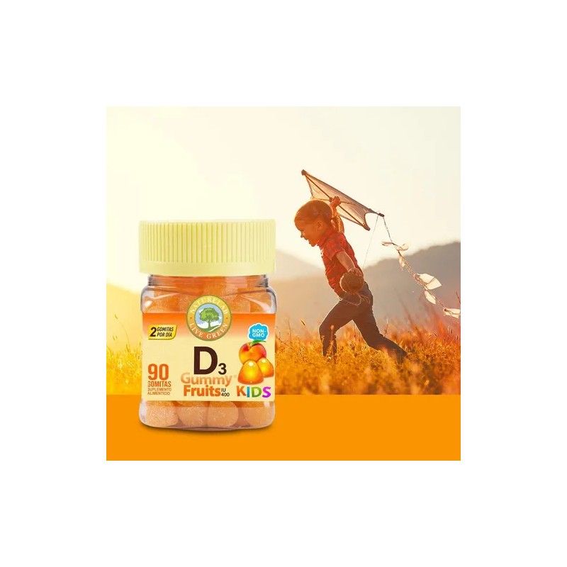 Vitamina D3 Kids, Gummy Fruits Sabor Durazno