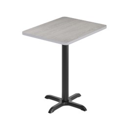 Flash Furniture Graniss 24'' x 30'' Rectangular Gray Laminate Table Top with 22'' x 22'' Table Height Base