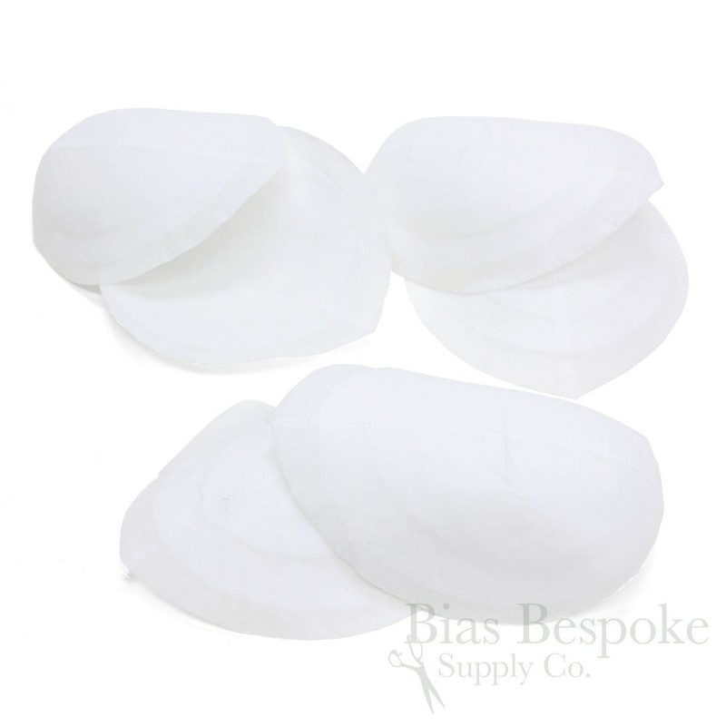 1 Pair of White Raglan Shoulder Pads for Garment-Making
