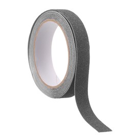 sourcing map Anti Slip Traction Tape 1" x 16.4ft Waterproof Non-Slip Grip Tape High Friction Weather Resistant Non Skid Stair Treads Tape for Indoor Outdoor Stair Steps, Grey