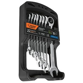 Truper Expert JC-8XM, Juego de 8 llaves combinadas pulidas mm con matraca