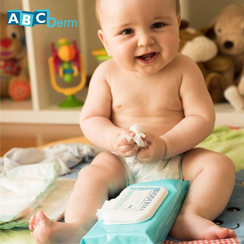 Bioderma ABC Derm H2O, Reinigungstücher, 60 Stück