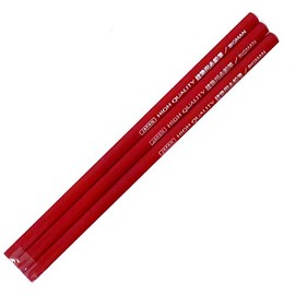 Bigman BAP-SR3 Soft Construction Pencils, Pack of 3, Red
