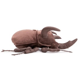 Tiny Heart Simulated Giant Beetle Soft Toy Realistic Giant Beetle Plush Toy Crawling Pet Beautiful Animal and Soft Gifts Plush Simulated Giant Beetle for Children Black 10 Inches