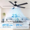 60 Inch Ceiling Fans with Lights and Remote, 6 Speed