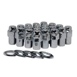Cragar Standard Mag Lug Nut 7/16"-20 with Offset Washer Chrome Finish Set of 24Pcs