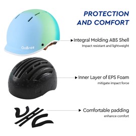 Kids Bike Helmet, OnBros Lightweight Children Bike Helmet, Helmet Kids for 4-12 Years Girls and Boys(51-55cm)