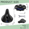 Bicycle Saddle, Comfortable Soft Memory Foam Ergonomic Shock Absorbing Breathable