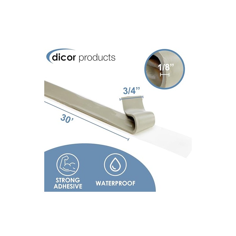 Dicor Butyl Seal Tape - Versatile 1/8" x 3/4" for