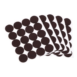 PATIKIL 1" Self Adhesive Felt Furniture Pads, 100Pcs Round Felt Pads Hardwood Floor Protectors for Lamp Base Table Chair Leg Furniture, Brown