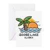 CafePress Alaska Goose Lake Greeting Cards Folded Greeting Card Glossy