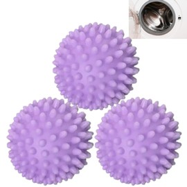 Leiasnow Laundry Ball Set of 3 Laundry Balls Dryer Balls Tangle-Free Tangle Washing Machine (1 White, 1 Blue, 1 Purple)