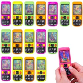 Handheld Water Game, 16 Pack Colorful Handheld Phone Game Water Ring Toss Goodie Bags Stuffers Return Gifts for Kids Birthday Classroom Prize Box Back to School Gift