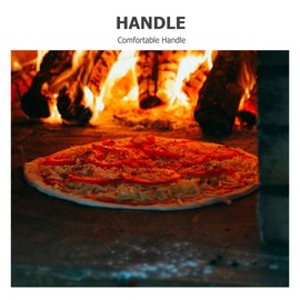 Pizza Spinner Turning Fork - Stainless Steel & Aluminum Alloy, 16.92 Inch, Black Handle, Ideal for Homemade Pizzas, Bread, Meat - Perfect for Outdoor Bbq, Camping, Kitchen Use