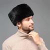 Men Winter Trapper Hat Faux Fur Russian Trooper Hat Furry