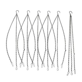 Kisangel 6pcs Heavy Duty Metal Hanging Basket Chain Set Weatherproof Replacement Chains with Hooks for Flower Pots Bird Feeders and Lanterns Versatile Garden Pot Hanger