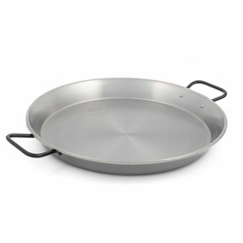 Garcima La Ideal Polished Steel Professional Paella Pan 38cm for Ceramic, Induction & AGA hobs