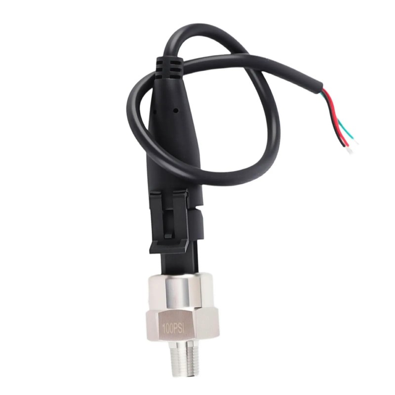 BYYOUIV 100 PSI Stainless Steel Pressure Transducer Sensor 1/8" NPT