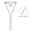 Labasics 2-Pack Glass Heavy Wall Funnel Borosilicate Glass Funnel, Short