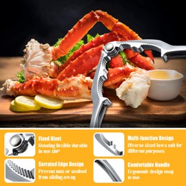 52 Pcs Crab Crackers and Tools, Crab Crackers Sets, Lobster Cracker, Heavy Duty Seafood Tools, Nut Cracker Set