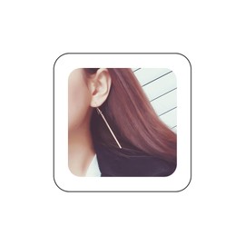 Yienate Vertical Long Bar Drop Earrings Gold Rod Dangle Earring Elegant Geometric Bar Pierced Linear Dangle Earrings Prom Earrings Jewellery for Women Girls, Metal