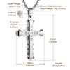 HZMAN Large Cross Necklace for Men Stainless Steel Retro Cubic