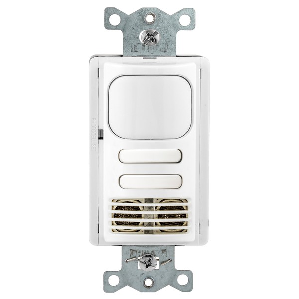 Bryant MSD2000W1 Electric Occupancy Sensor Switch, Ultrasonic and Passive Infrared Dual Technology, White