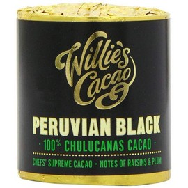 Willie's Cacao - 100% Cacao - Peruvian Black 100% Chulucanans Cacao - 180g- Raisin & Plum notes - For cooking, baking, drinks - Vegan & No Added Sugar