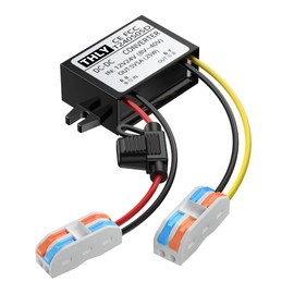 Voltage Converter 12V to 5V, 24V to 5V Voltage Converter 5A 25W with Fuse Waterproof and Quick Connector Cable Connector, DC Converter 12V 5V for Car Electronics Golf Cart Light (8-40V Inputs)