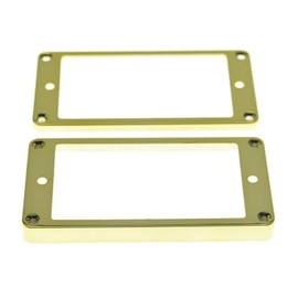 Dopro Gold Plastic Humbucker Pickup Rings Set of 2, Neck 3x5mm, Bridge 7x9mm, Fits Most Humbucker Guitars, Not Gibson Les Pauls