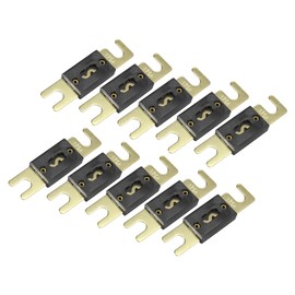Motoforti Universal Fuse Replacement 175A, ANL Fuses for Car Truck Motorcycle Boat Audio CDs, Durable, Metal, Gold Tone,10pcs
