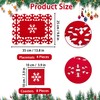Yesaler Felt Place Mats and Coasters Christmas Place Mats Red