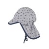 Sterntaler Peaked Hat with Ties and Neck Protection. (Casquette Avec