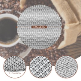 Filtro de disco para portafiltro de café, accesorio de filtro de disco acero inoxidable 316 reutilizable, finura de filtro 100 μm para canasta filtro de portafiltro de espresso (58,5 mm)