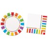 Unique Rainbow Party Dinner Plates, 8ct