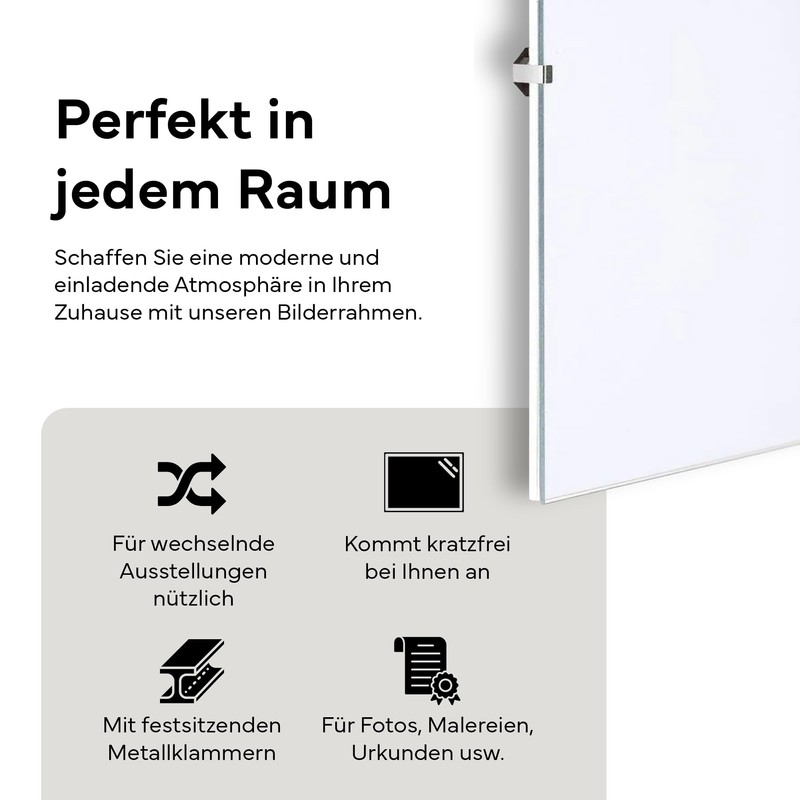 PANORAHMA Picture Frame Frameless Glass Picture Frame, 13 x 18