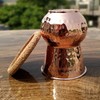 ANCIENT IMPEX Hammered Copper Tumbler with Coaster | Traveller's Copper