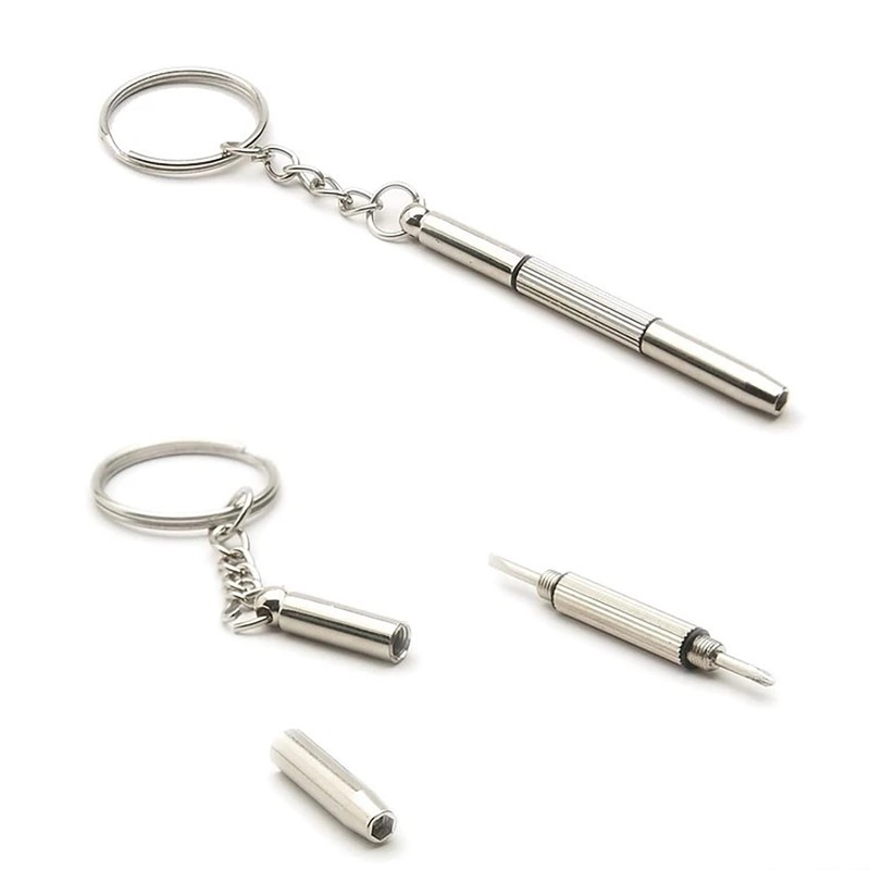 Screwdriver Key Ring for Glasses Repair Sunglasses Repair Double-Sided 2
