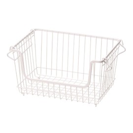 Pearl Metal Wire Stacking Basket Medium Size Kit HB-5072 White