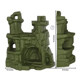 TimMee Processed Plastic Battle Mountain Tim Mee Army Men OD GREEN Cave Display