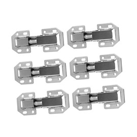 jojofuny 6pcs Metal Steel Cabinet Door Hinge Soft Close Hinges for Kitchen Cabinets Quiet Close Hinges