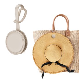 Nearockle Magnetic Hat Clip for Travel on Bag, 2025 Latest Silicone Hat Clip Adjustable & Hidden Sunhat Holder for Backpack, Luggage, Cruise Beach Vacation Essentials (Light Brown)