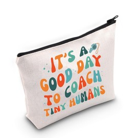 TGBJE Cheer Coach Gift Soccer Coach Gift It's A Good Day To Coach Tiny Humans Makeup Bag Volleyball Coach Gift Basketball Coach Gift (Coach Tiny bag)